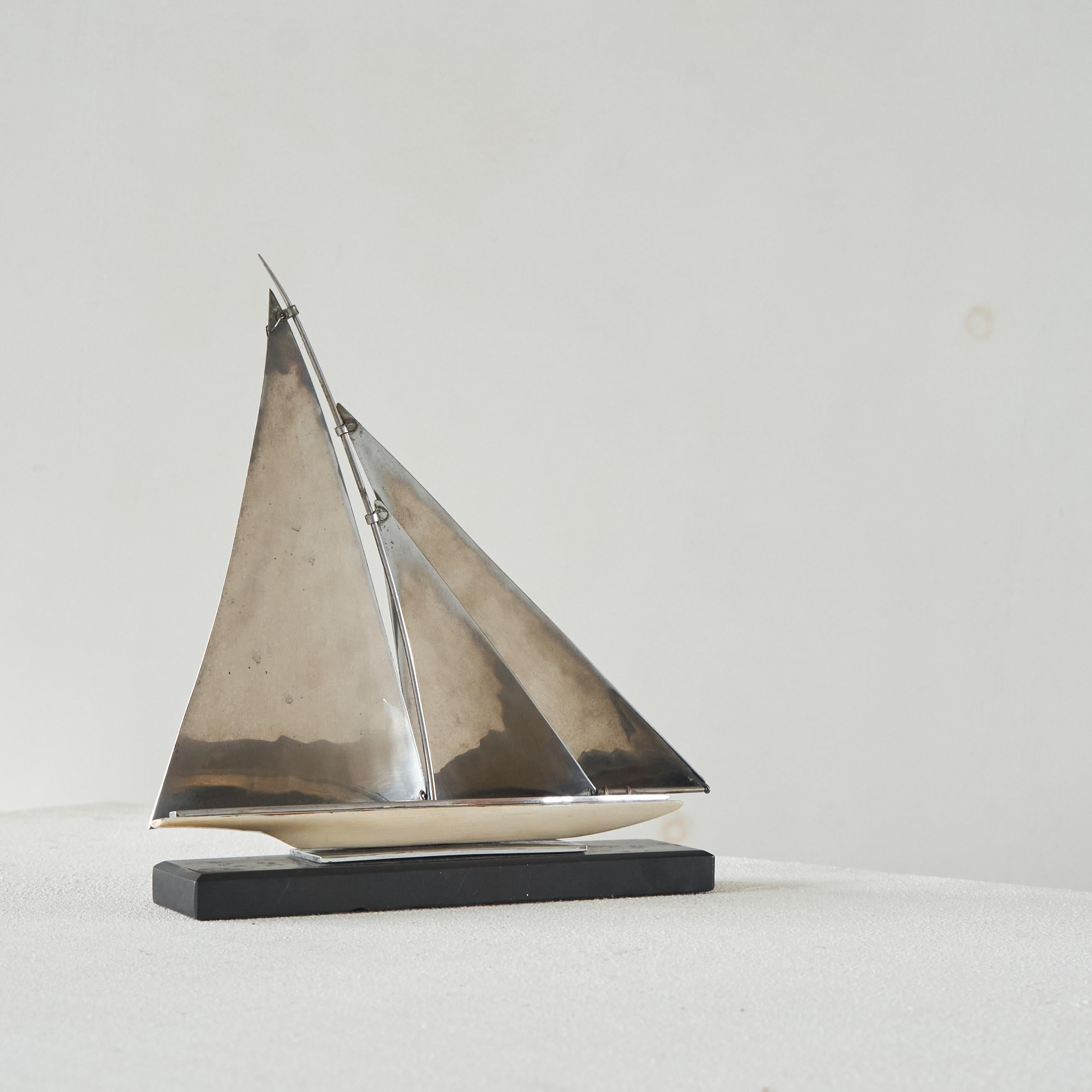 Art Deco Miniature 'Dragon' Sailing Boat For Sale 1