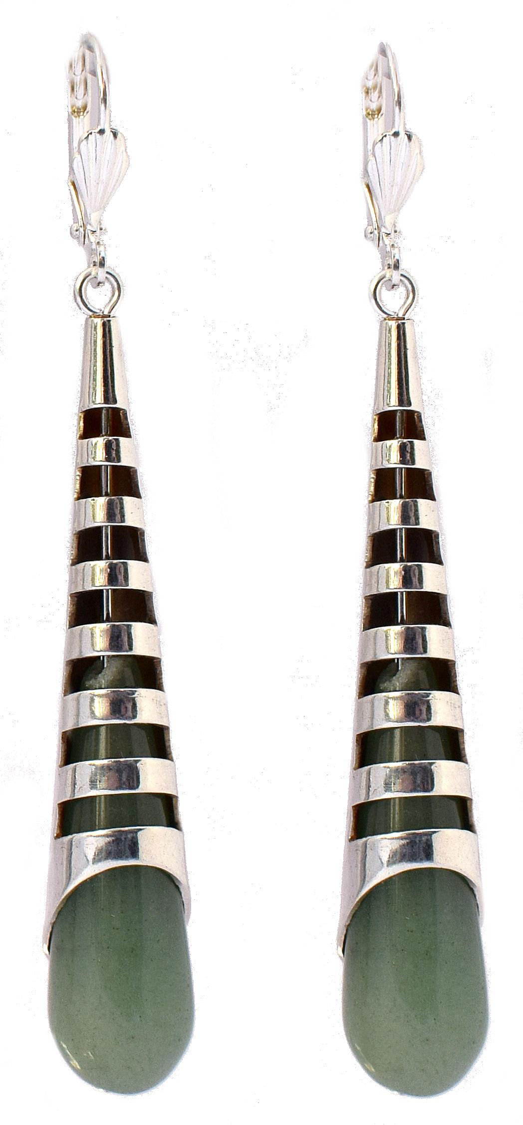 Minimalistische Damen-Ohrringe im Art-déco-Stil im Angebot 2