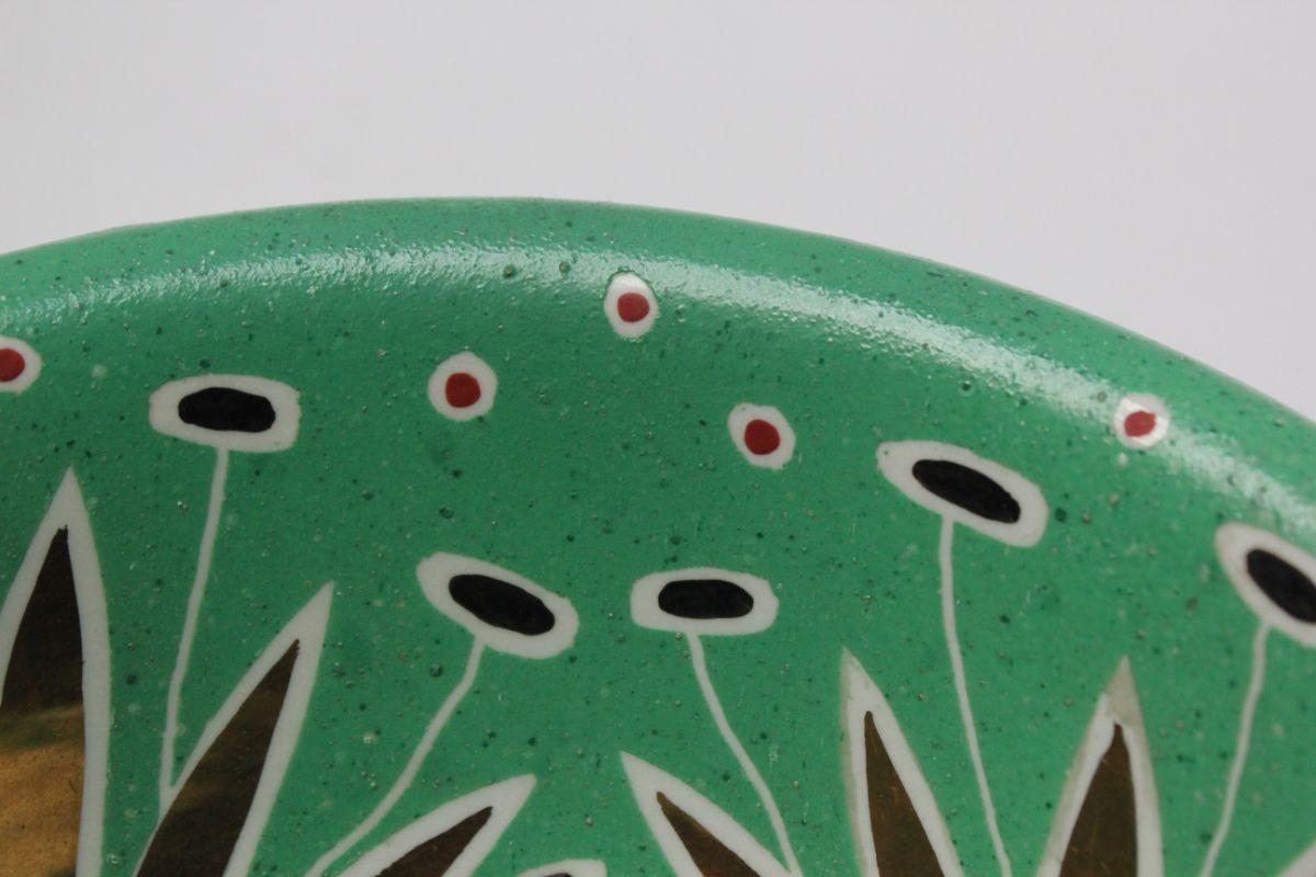 Art-déco-Schale aus mintgrüner und blattgoldener Keramik von Waylande Gregory im Angebot 4