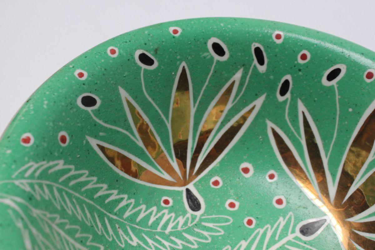 Art-déco-Schale aus mintgrüner und blattgoldener Keramik von Waylande Gregory im Angebot 6