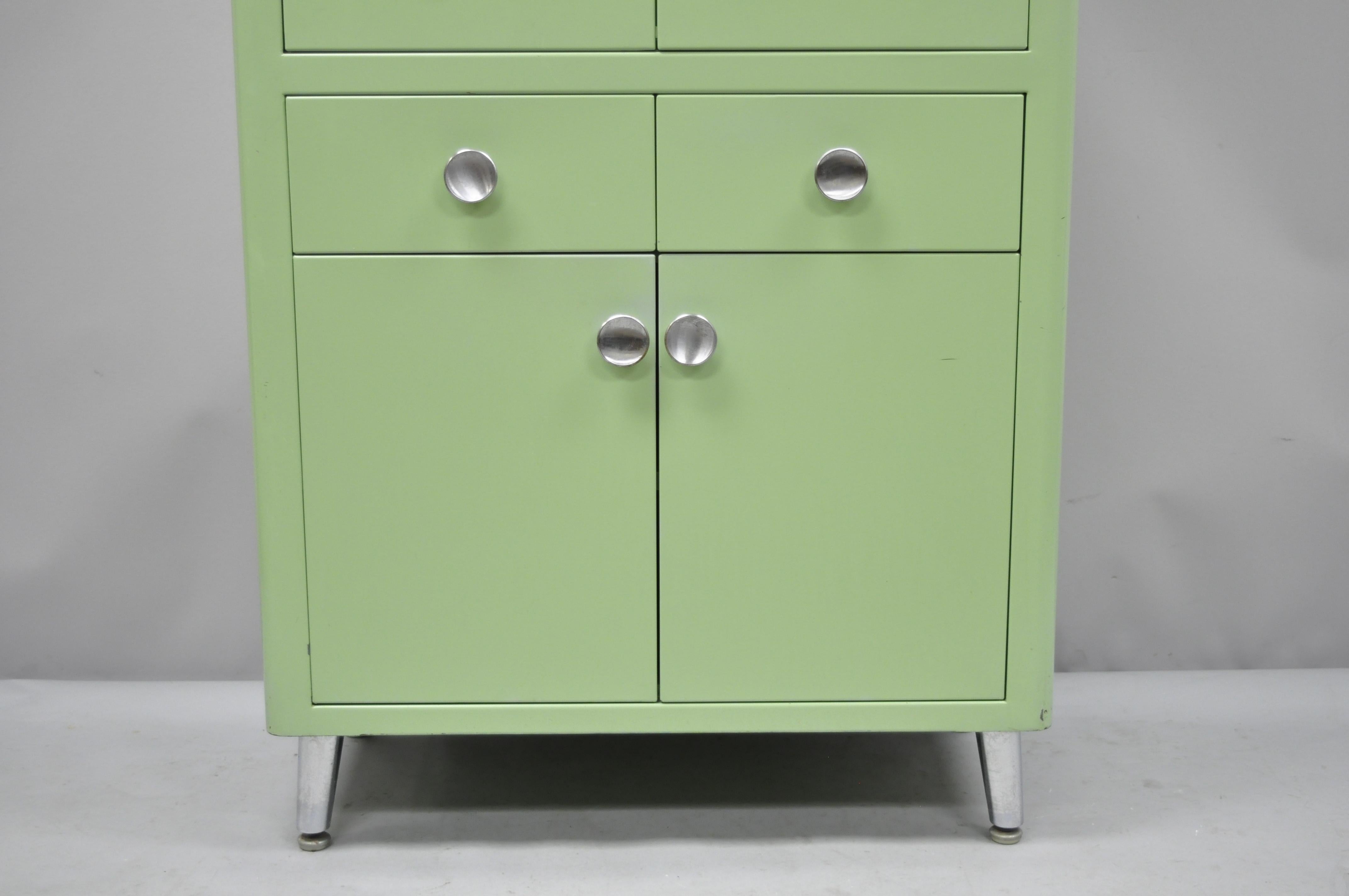 green metal cabinet
