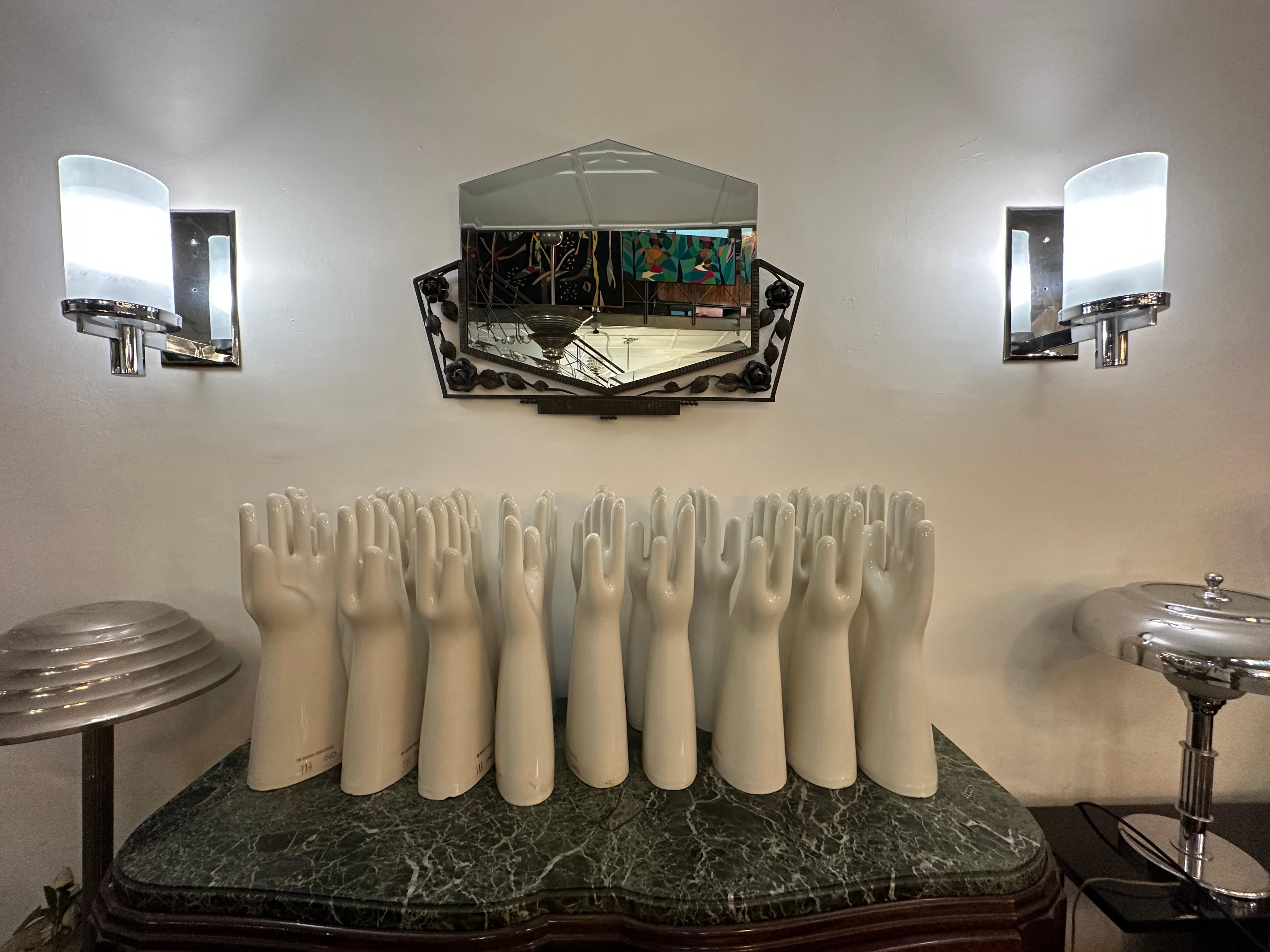 Art Deco Mirror, 1920, Material: Hierro y Espejo, Francia en venta 5
