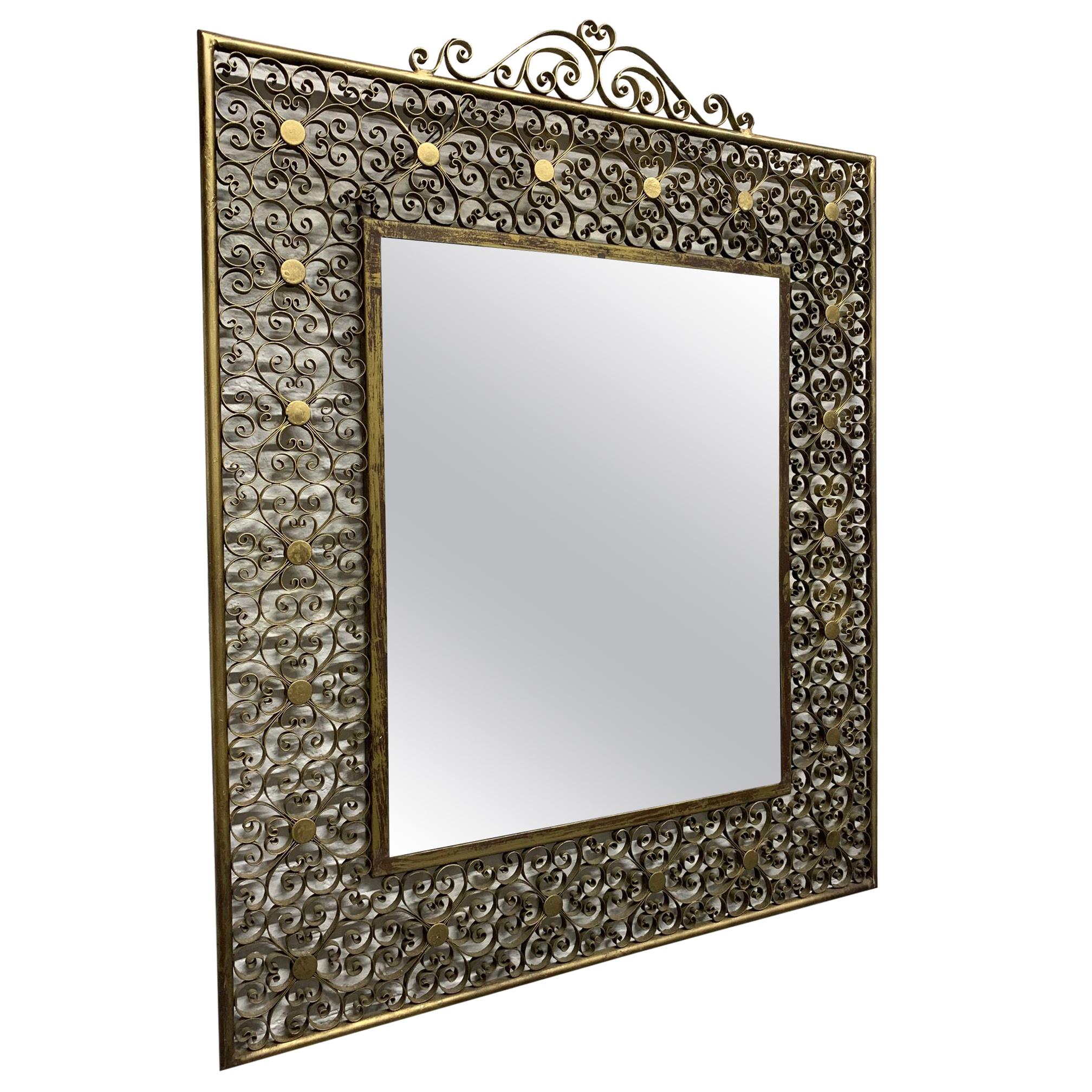 1920s Mirror Attributed to Oscar Bach For Sale