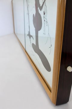 Art Deco Mirror Attributed to Osvaldo Borsani, Italy 1940s