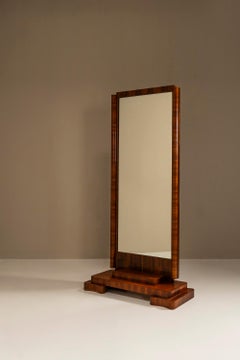 Specchio Art Deco progettato e prodotto da 't Woonhuys, Paesi Bassi, anni '30