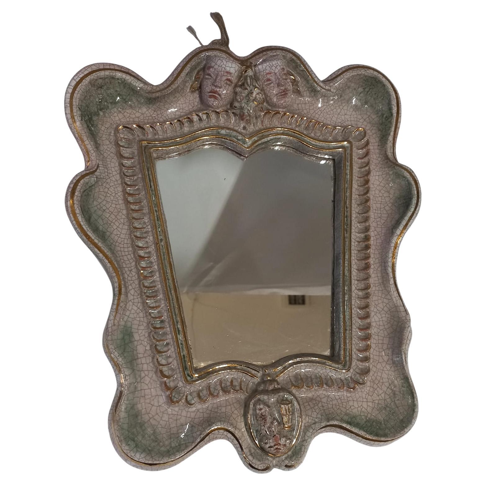 Art Deco Mirror from the 1930s by Gmundner Keramik In Good Condition For Sale In Wien, AT