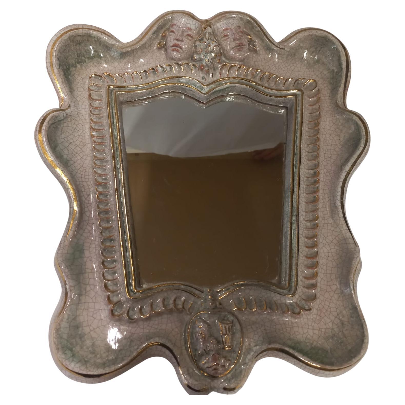 Ceramic Art Deco Mirror from the 1930s by Gmundner Keramik For Sale