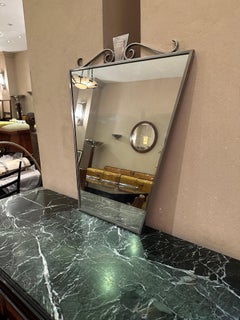 Art Deco Mirror in chrome and mirror, Year: 1920, France