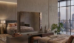 Art Deco Mirror in chrome and mirror, Year: 1920, France