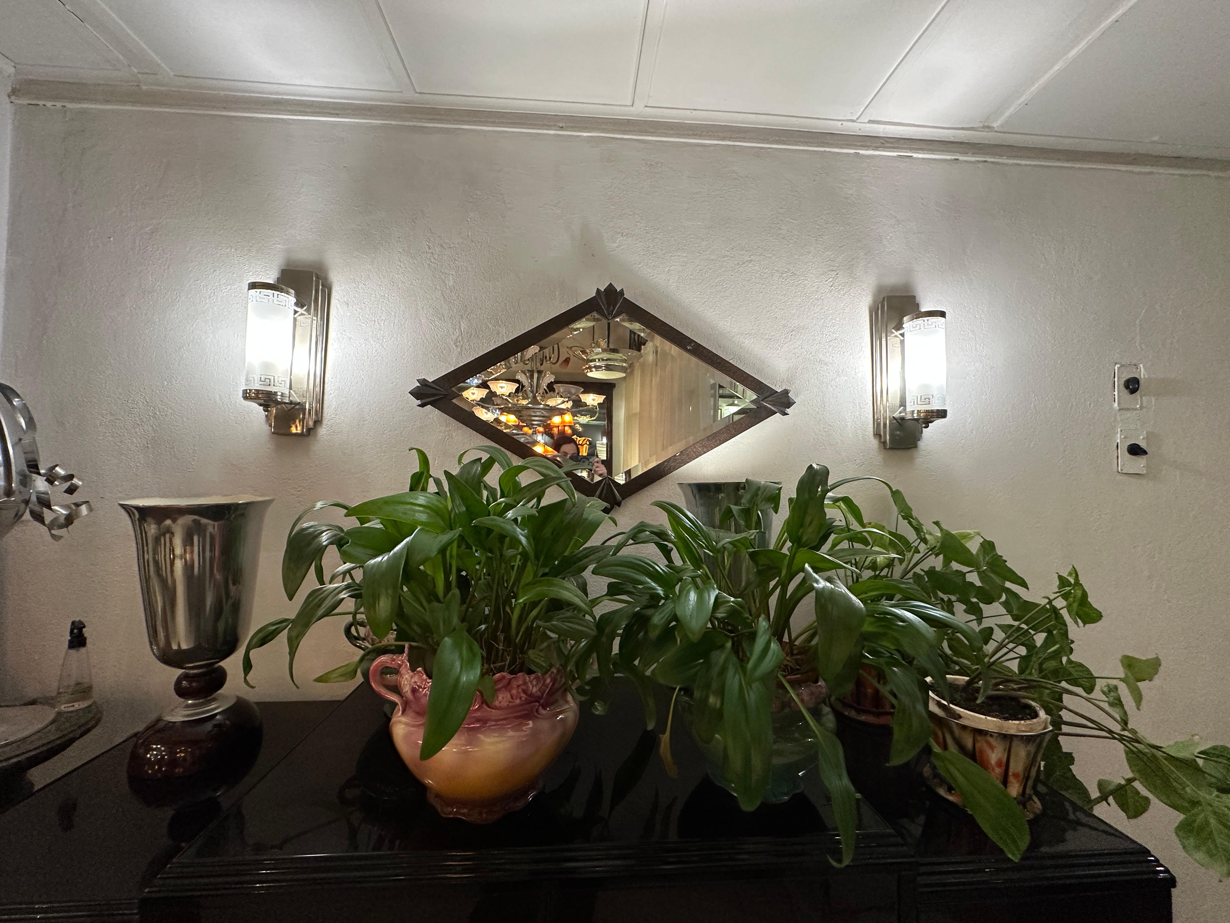 Art Deco Mirror en hierro, Año: 1920, Francia en venta 9