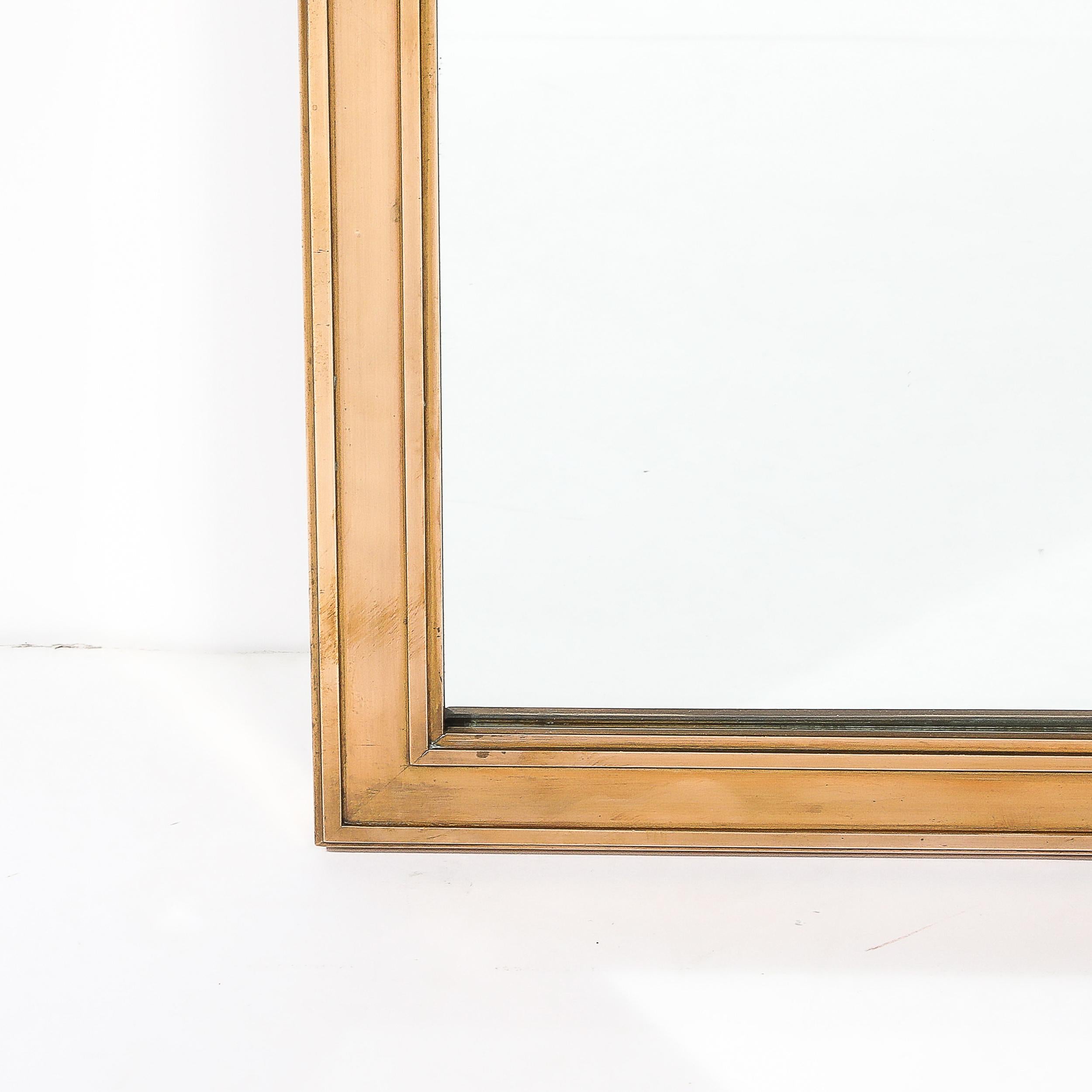 Early 20th Century Art Deco Mirror in Rectilinear Bronze from 114 Fifth Avenue