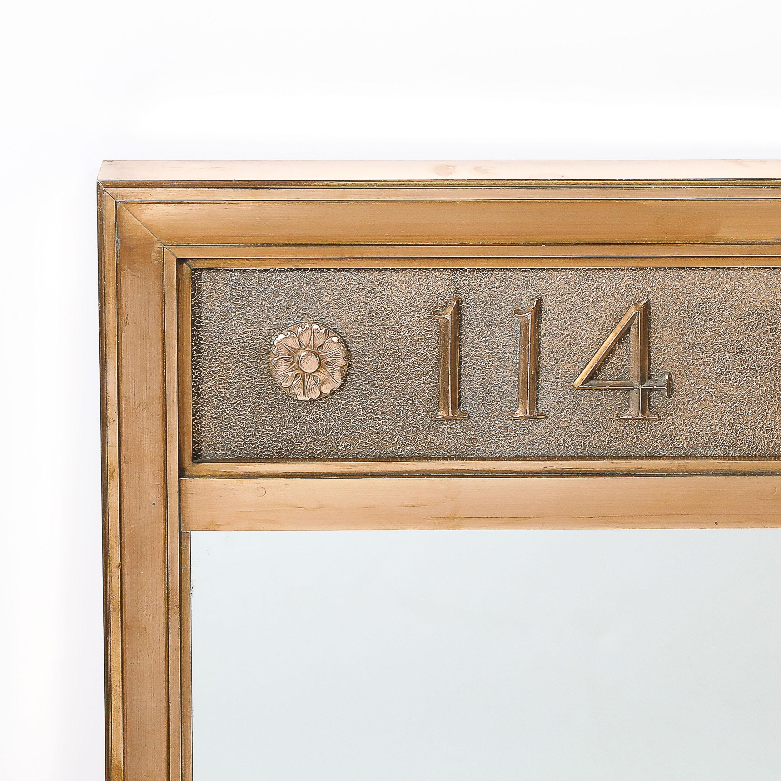Art Deco Mirror in Rectilinear Bronze from 114 Fifth Avenue 2