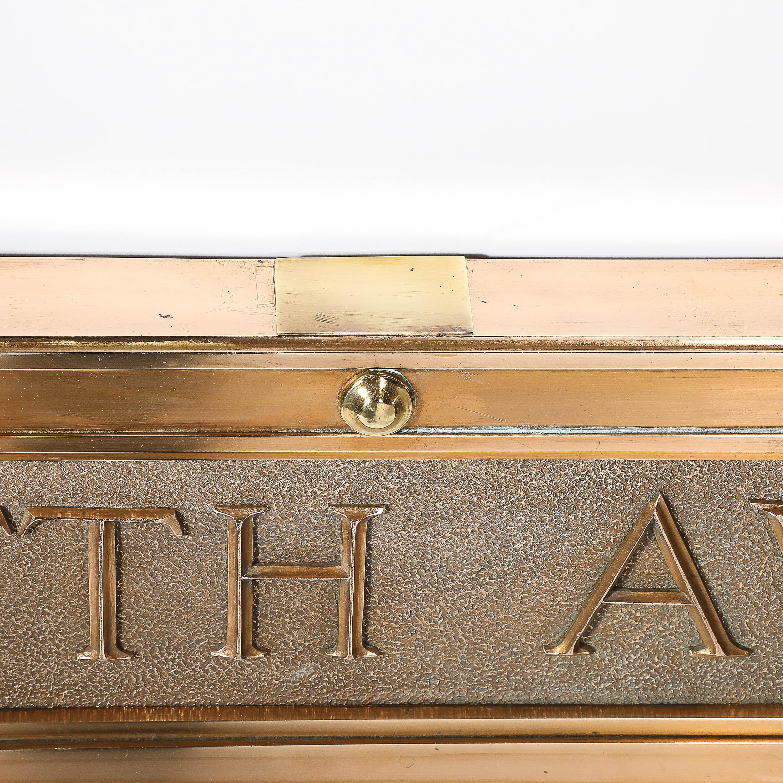 Art Deco Mirror in Rectilinear Bronze from 114 Fifth Avenue 3