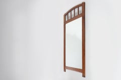 Art Deco Mirror aus Massivholz mit Facettenschliffspiegel, 1930er Jahre