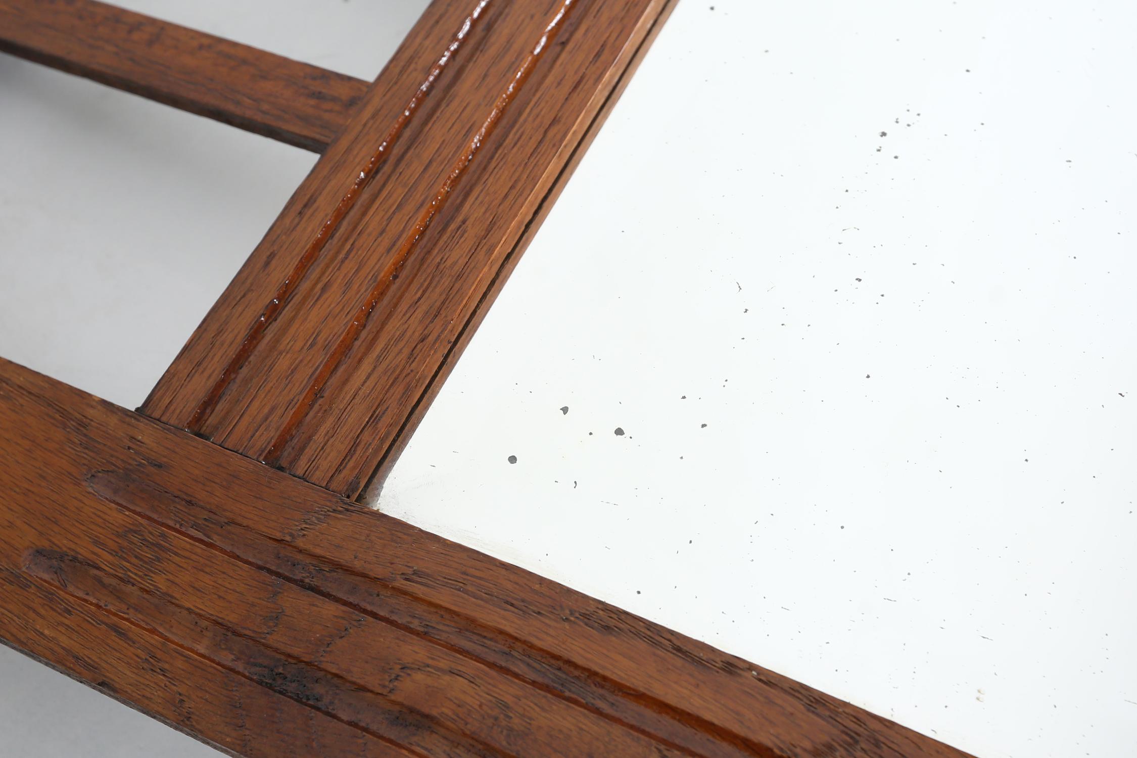 Miroir Art déco en bois massif avec miroir découpé à facettes, années 1930 en vente 1