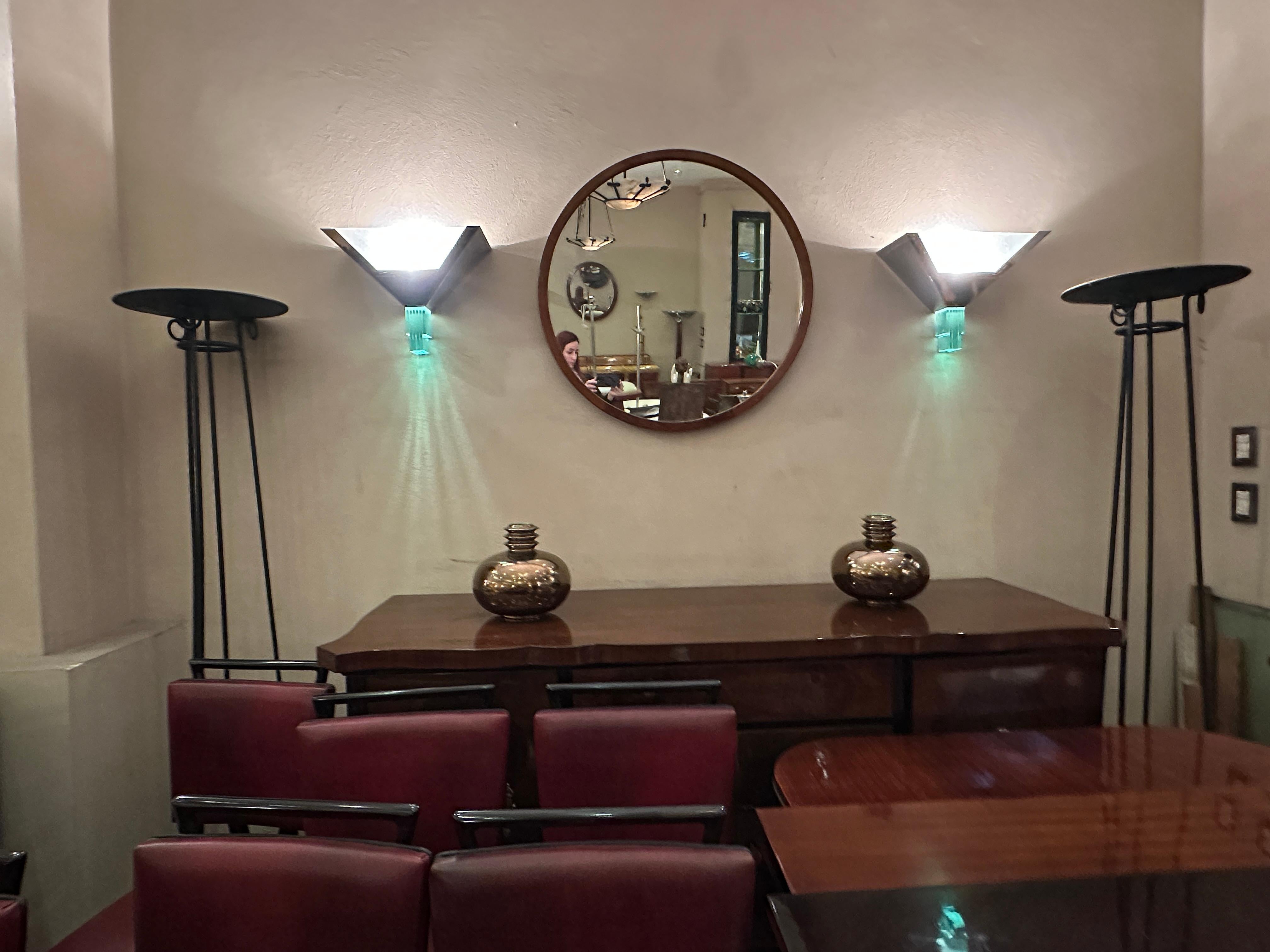 Specchio Art Deco Mirror in Wood e specchio, Anno: 1920, Francia in vendita 7
