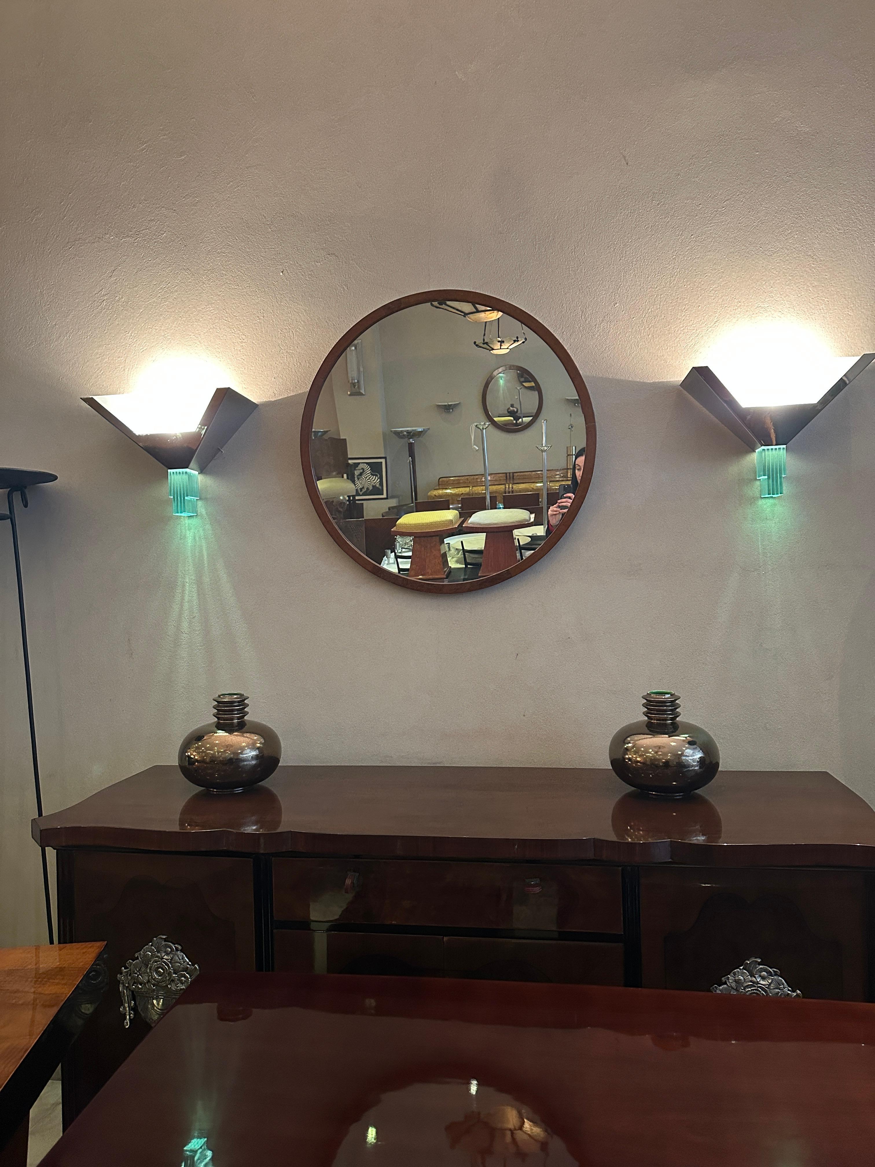 Specchio Art Deco Mirror in Wood e specchio, Anno: 1920, Francia in vendita 8