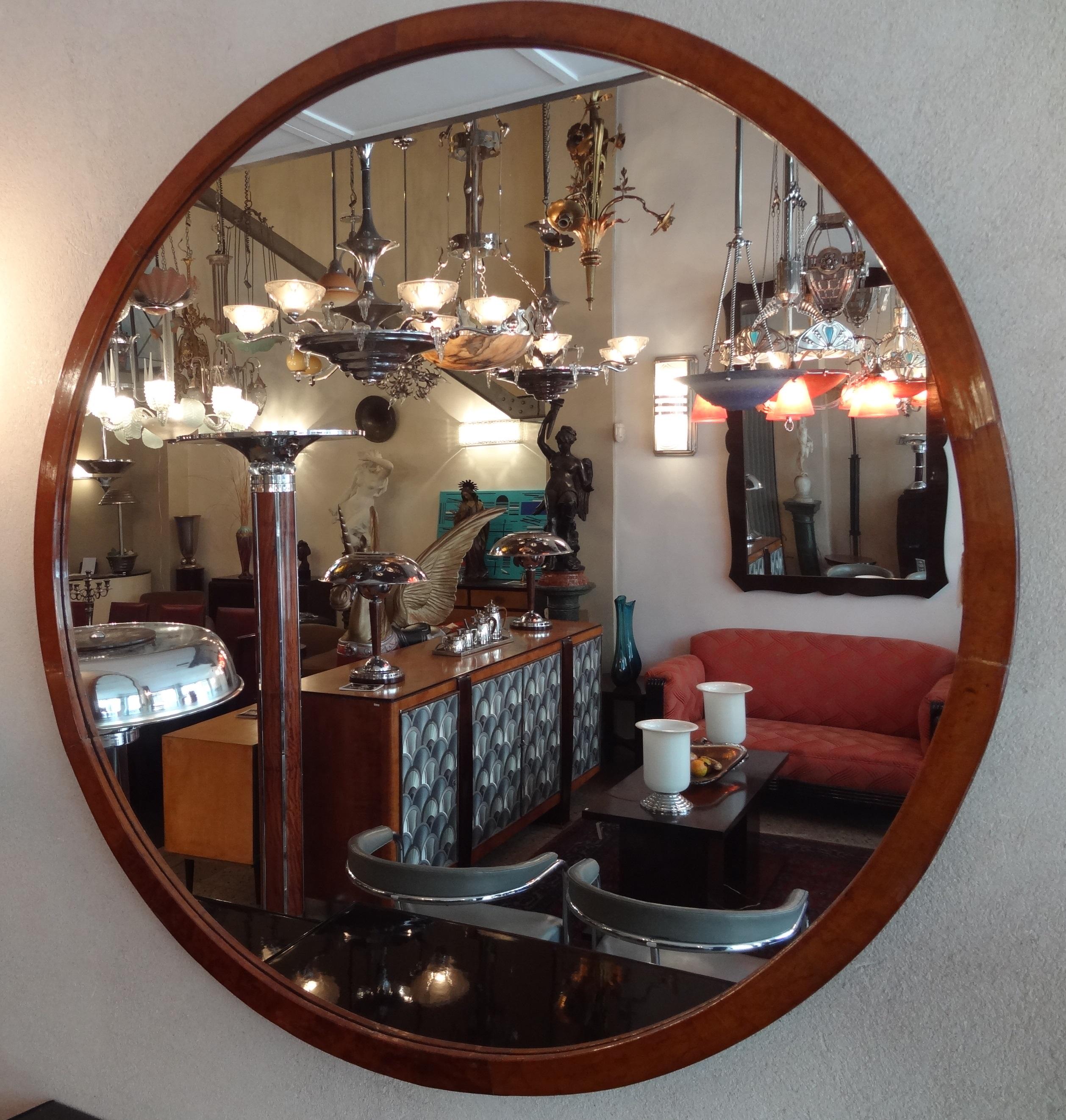 Art Deco Mirror in Wood and Mirror, Year: 1920, France In Good Condition For Sale In Ciudad Autónoma Buenos Aires, C