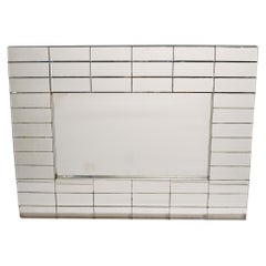 Art Deco Mirror Rectangular Wall Glass Mirrored Frame