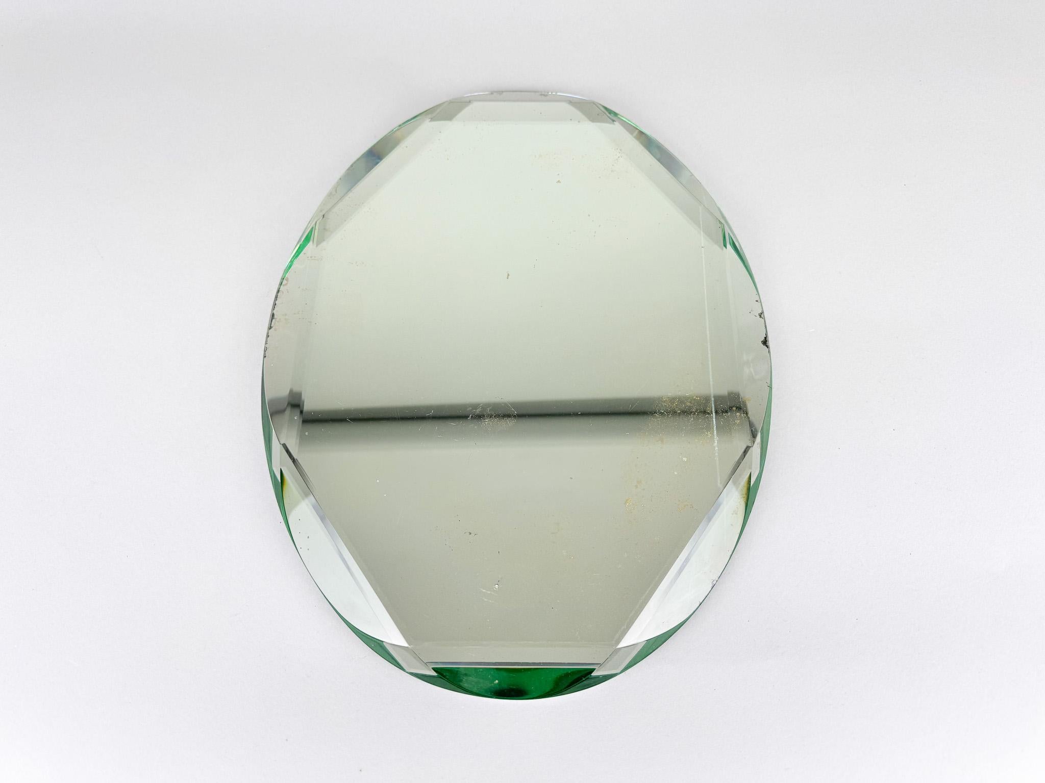 Art Deco Mirror Tablett, Frankreich (Glas) im Angebot