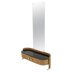 Art Deco Mirror Tubular Cabinet, Czechoslovakia, 1937