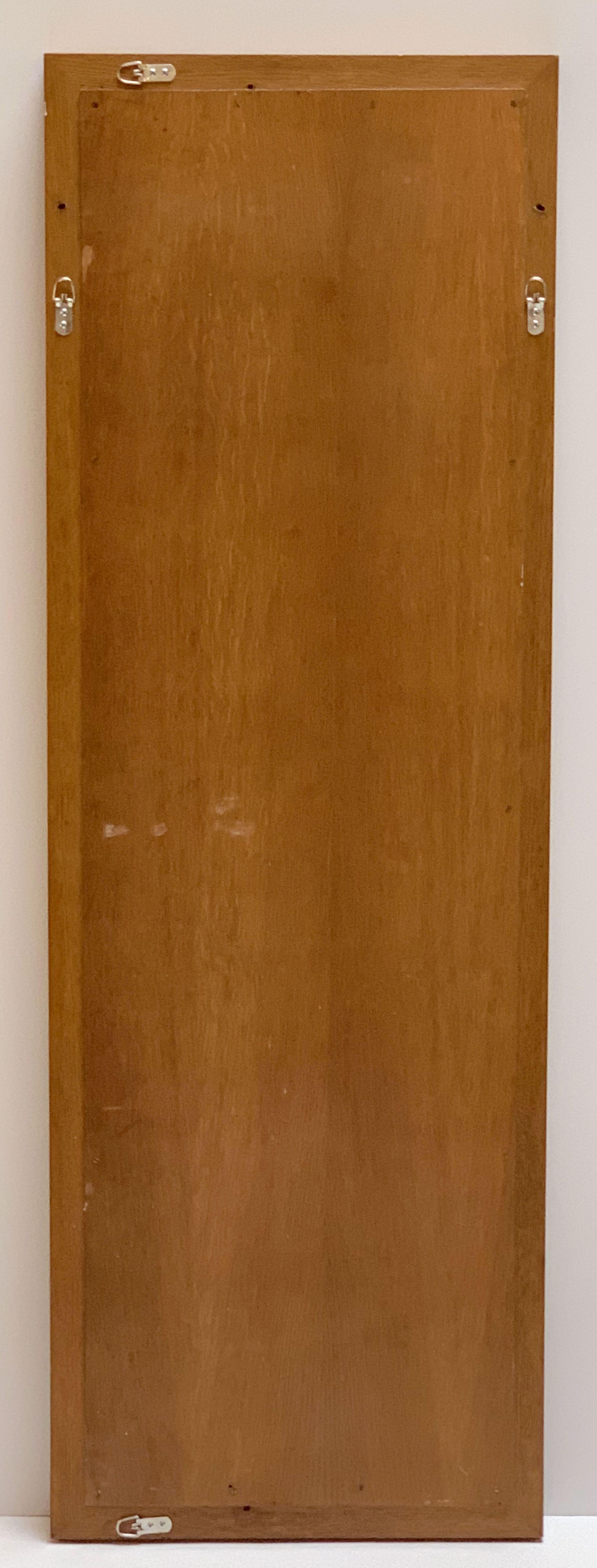 Art Deco Mirror with Beveled Frame of Copper-Colored Glass (H 58 3/4 x W 19 3/4) 9
