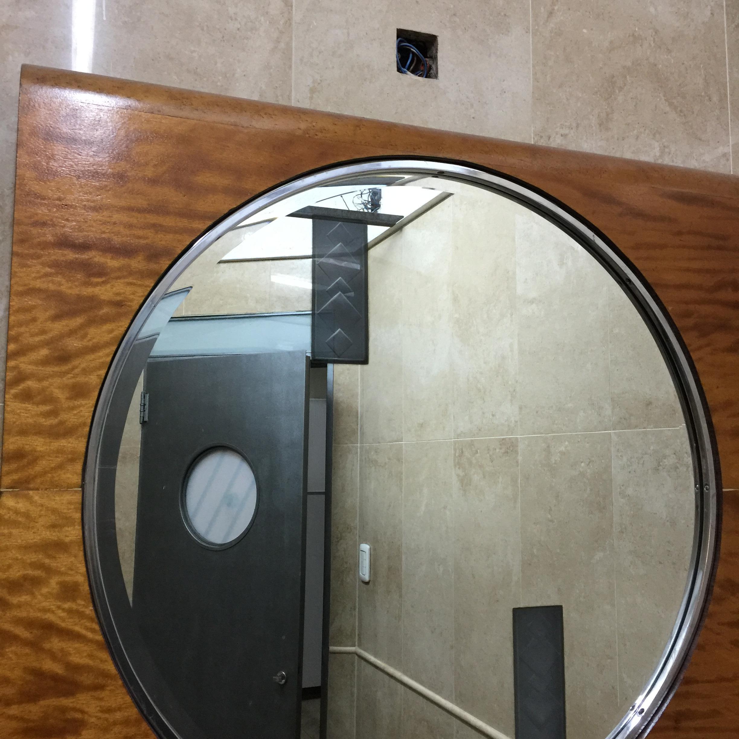 Art Deco mirror with light in Wood, Year: 1925, France For Sale 1