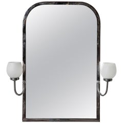 Used Art Deco Mirror with Opal Light