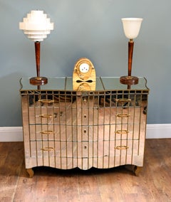 Art Deco Mirrored Chest Drawers 1930s Commode