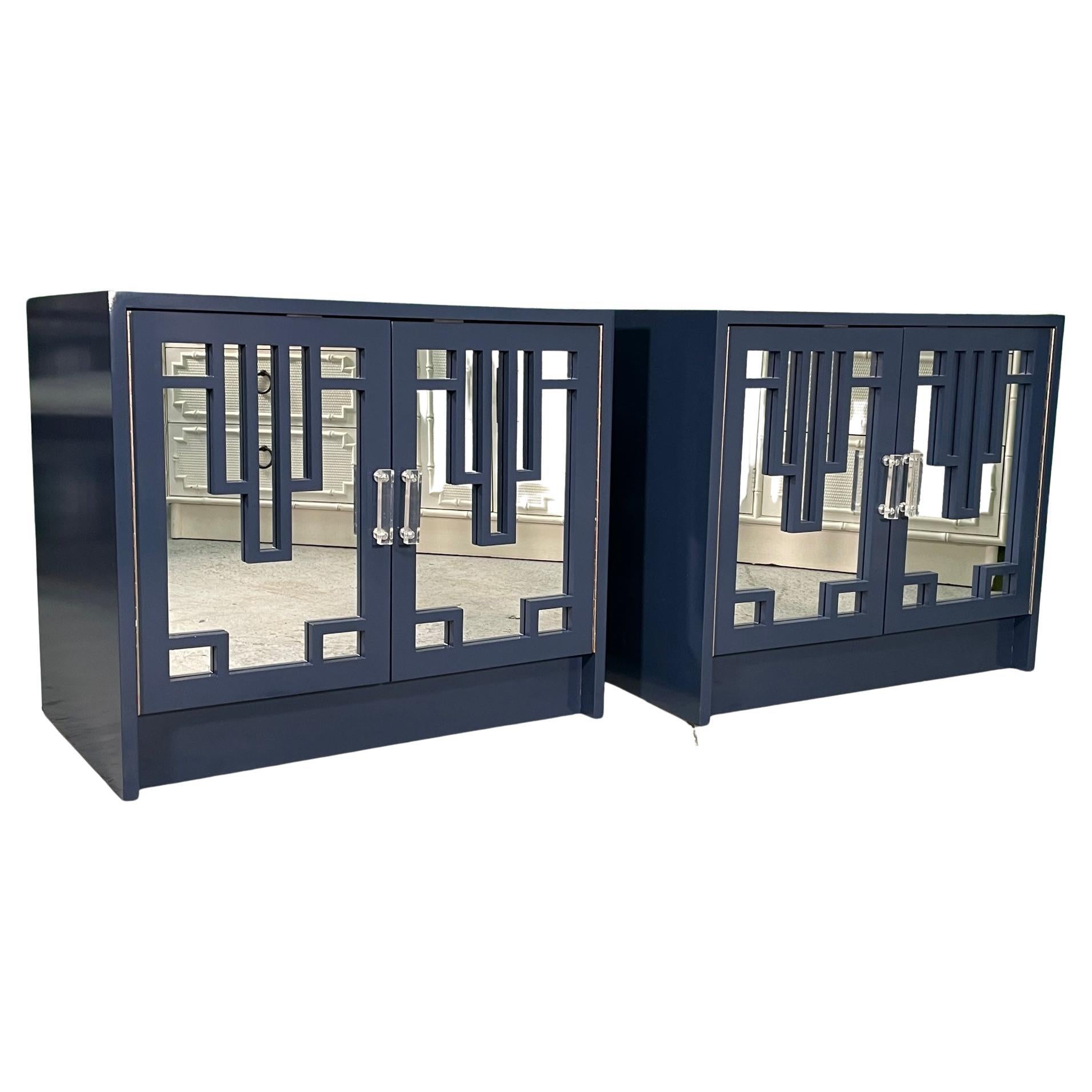 Nightstand Barcodes Multicolored Glass Door For Sale at 1stDibs