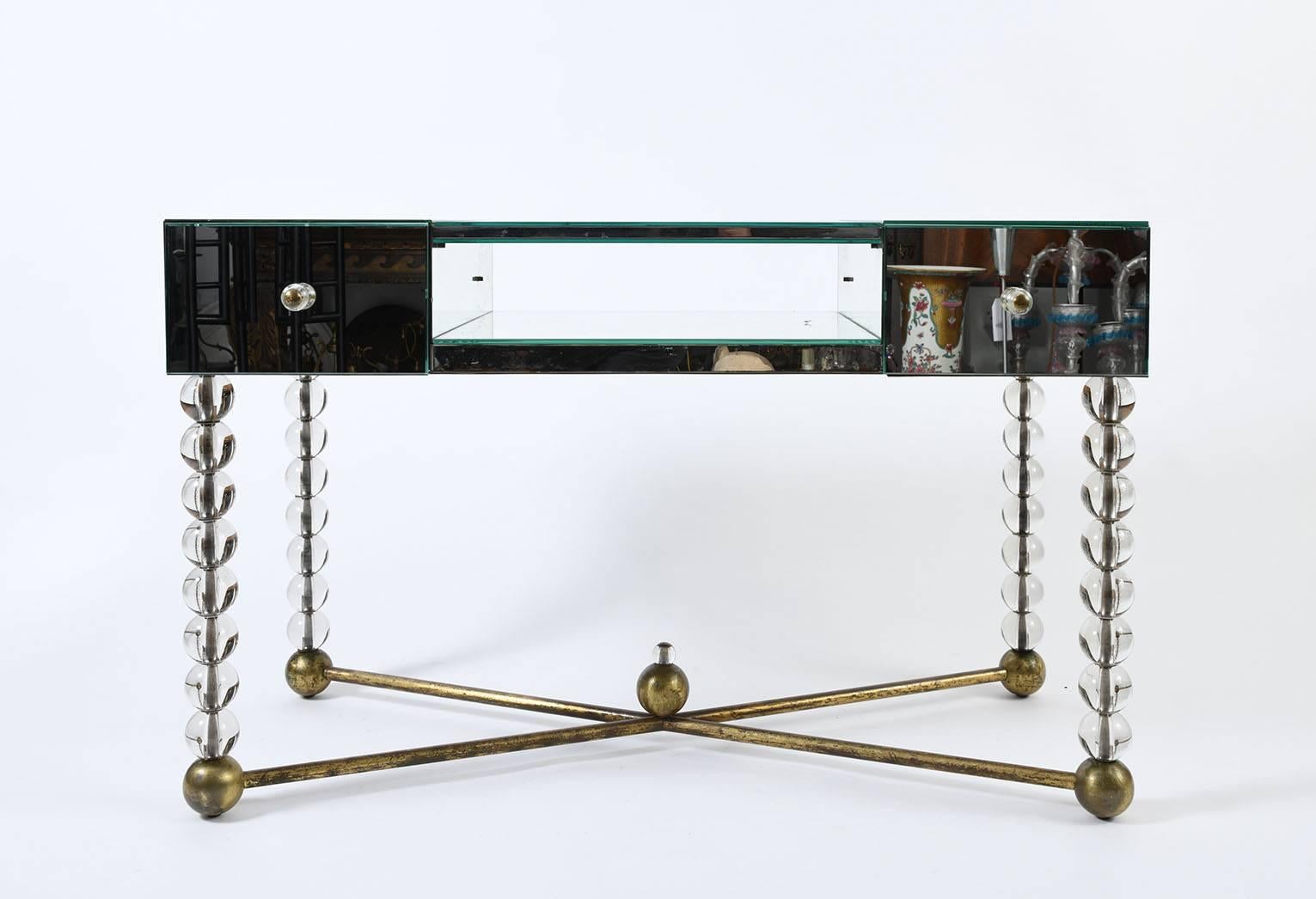 Art Deco Mirrored Dressing Table In Good Condition In London, GB