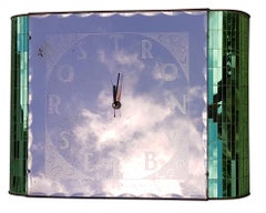 Art Deco Mirrored Factory Clock, Rostron Selby