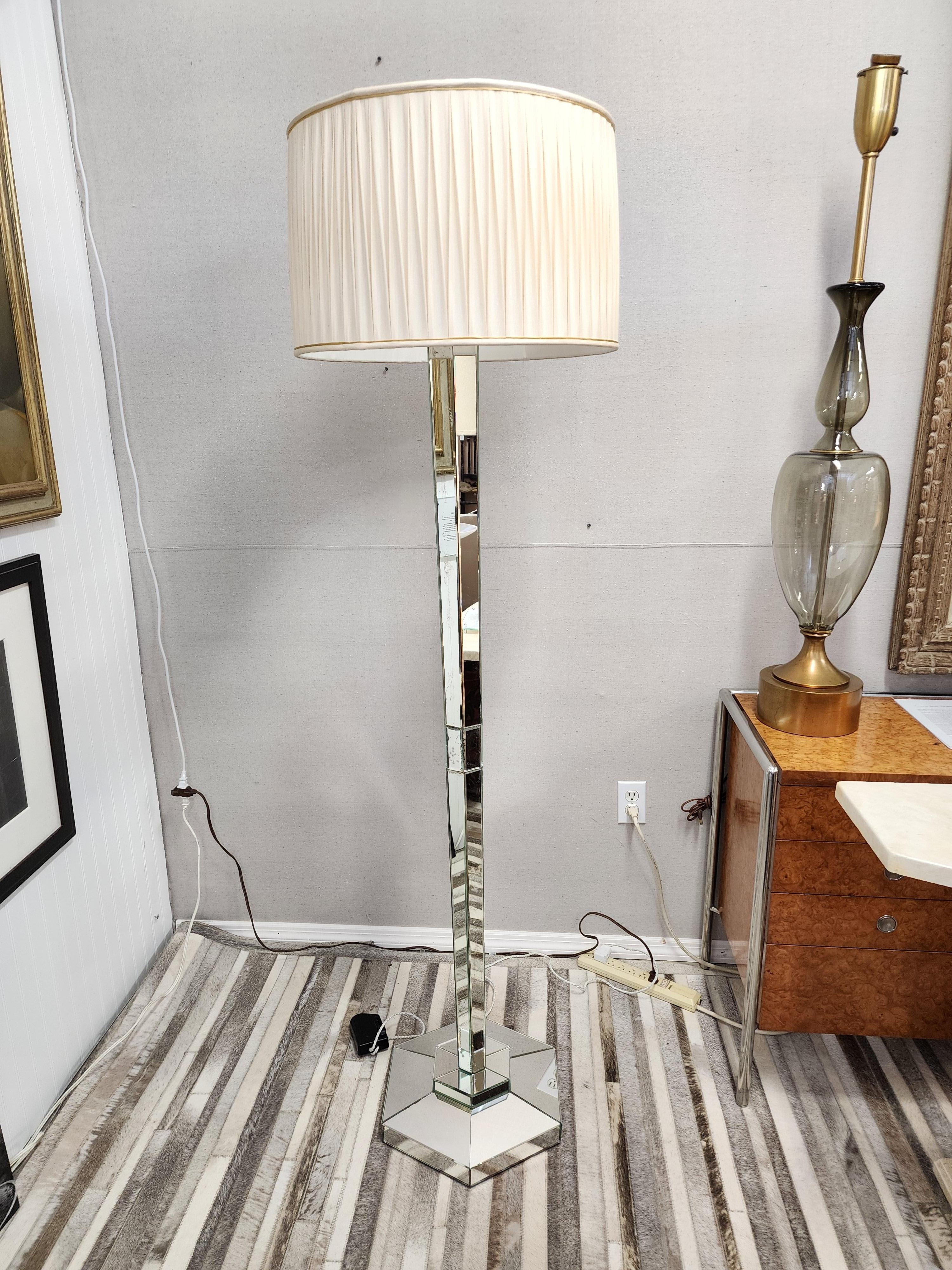  Mirrored Floor Lamp French Art Deco  For Sale 9