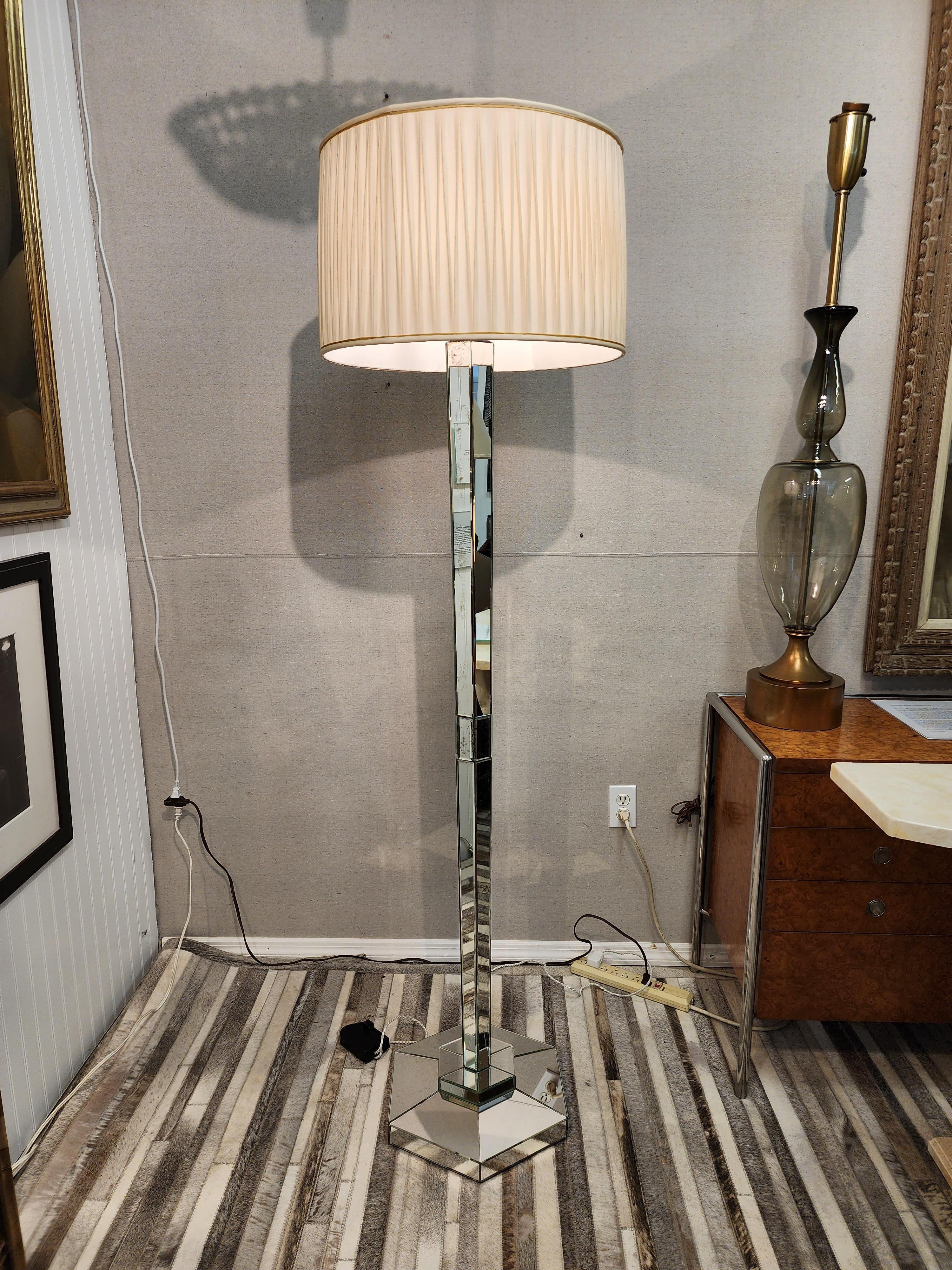  Mirrored Floor Lamp French Art Deco  For Sale 11