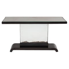 Art Deco Mirrored Pedestal Table, ca. 1930er Jahre