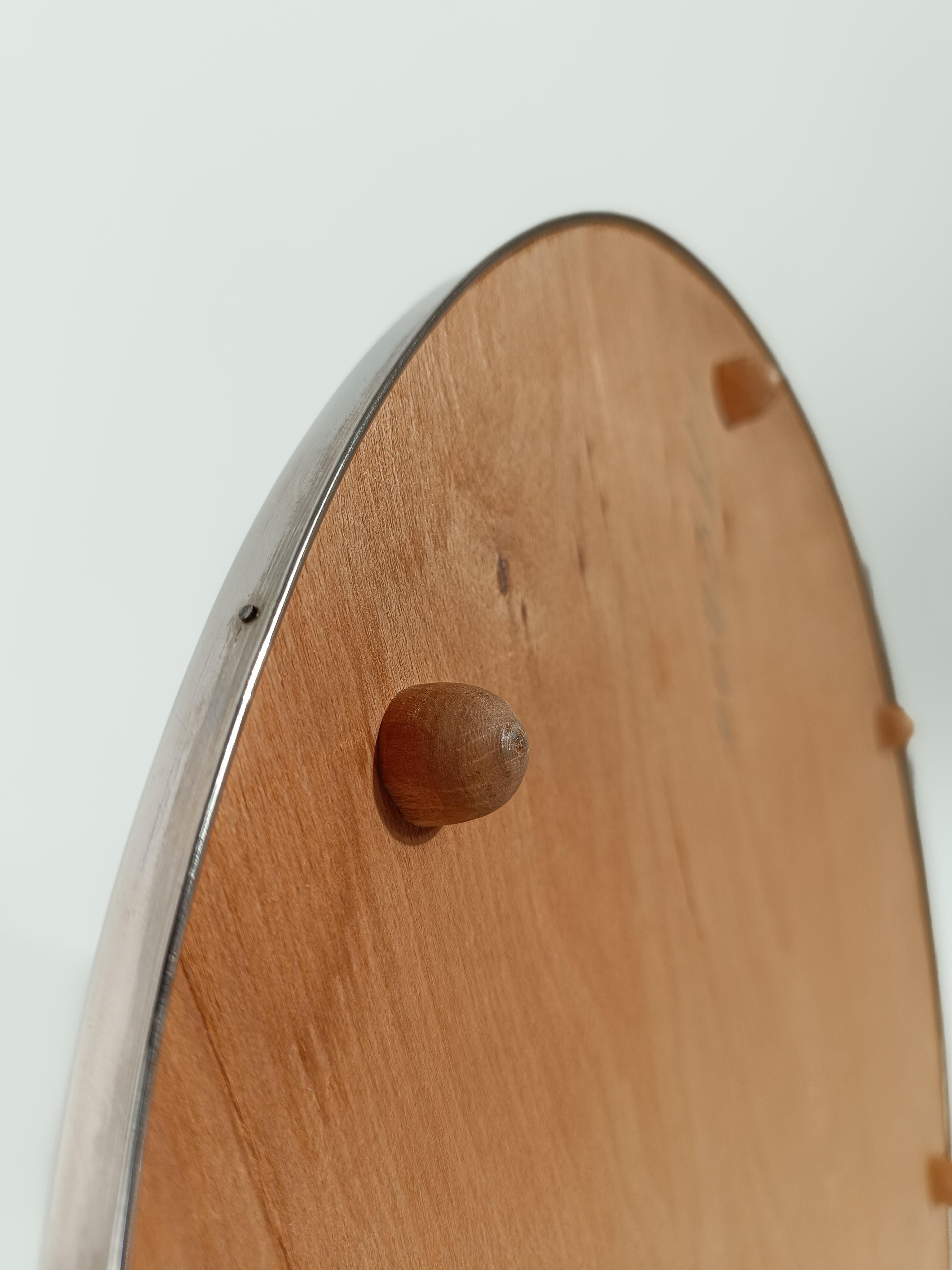 Plateau rond Art Déco en métal chromé, Italie 1930 en vente 9