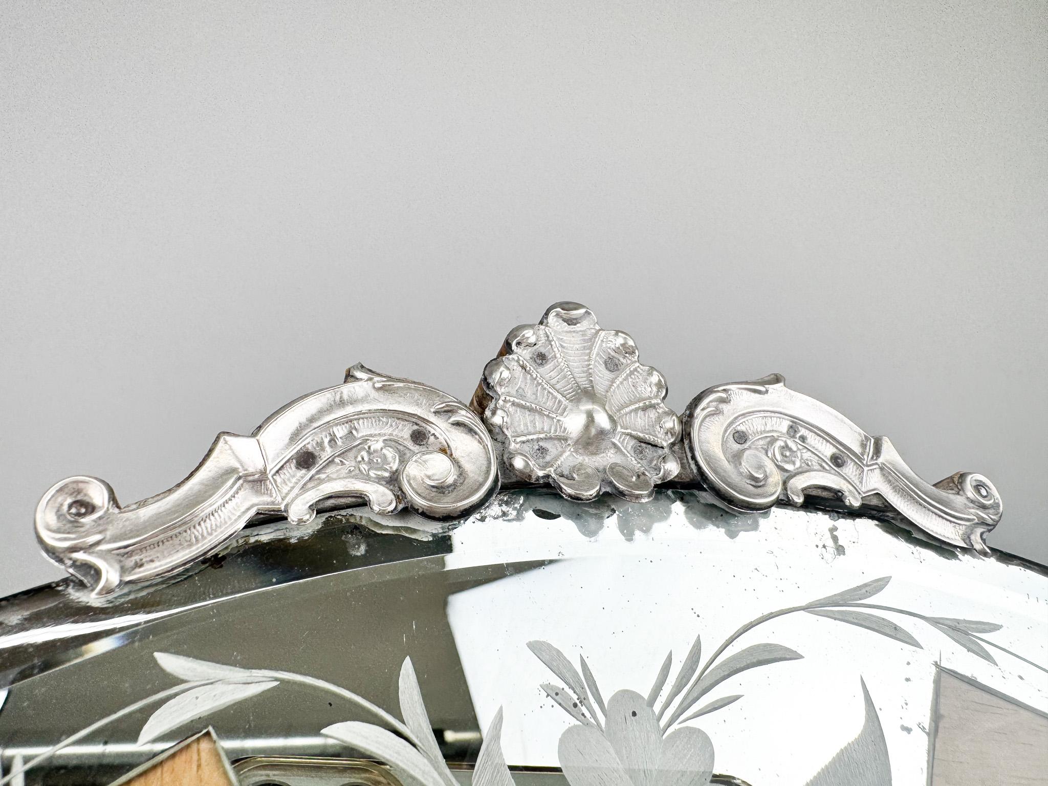 Verspiegelter Silber-Doppelrahmen im Art déco-Stil für Fotografie, Frankreich im Angebot 3