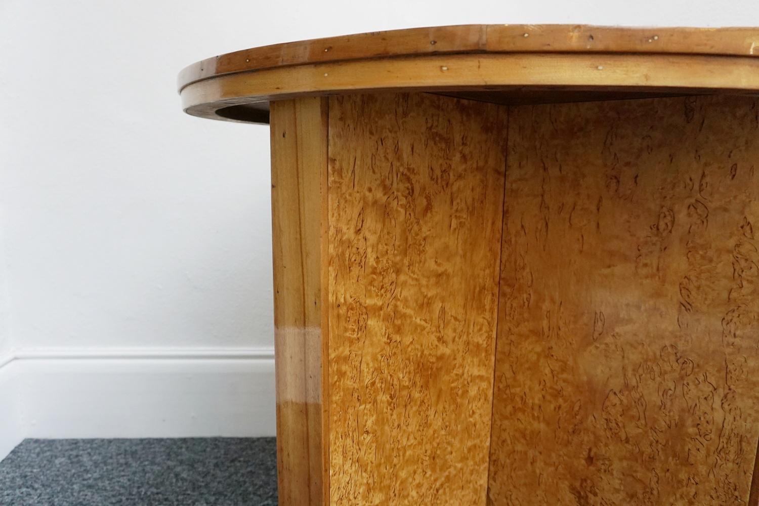 Art Deco Mirrored Topped Centre Table Karelian Birch circa 1935 In Good Condition For Sale In Forest Row, East Sussex