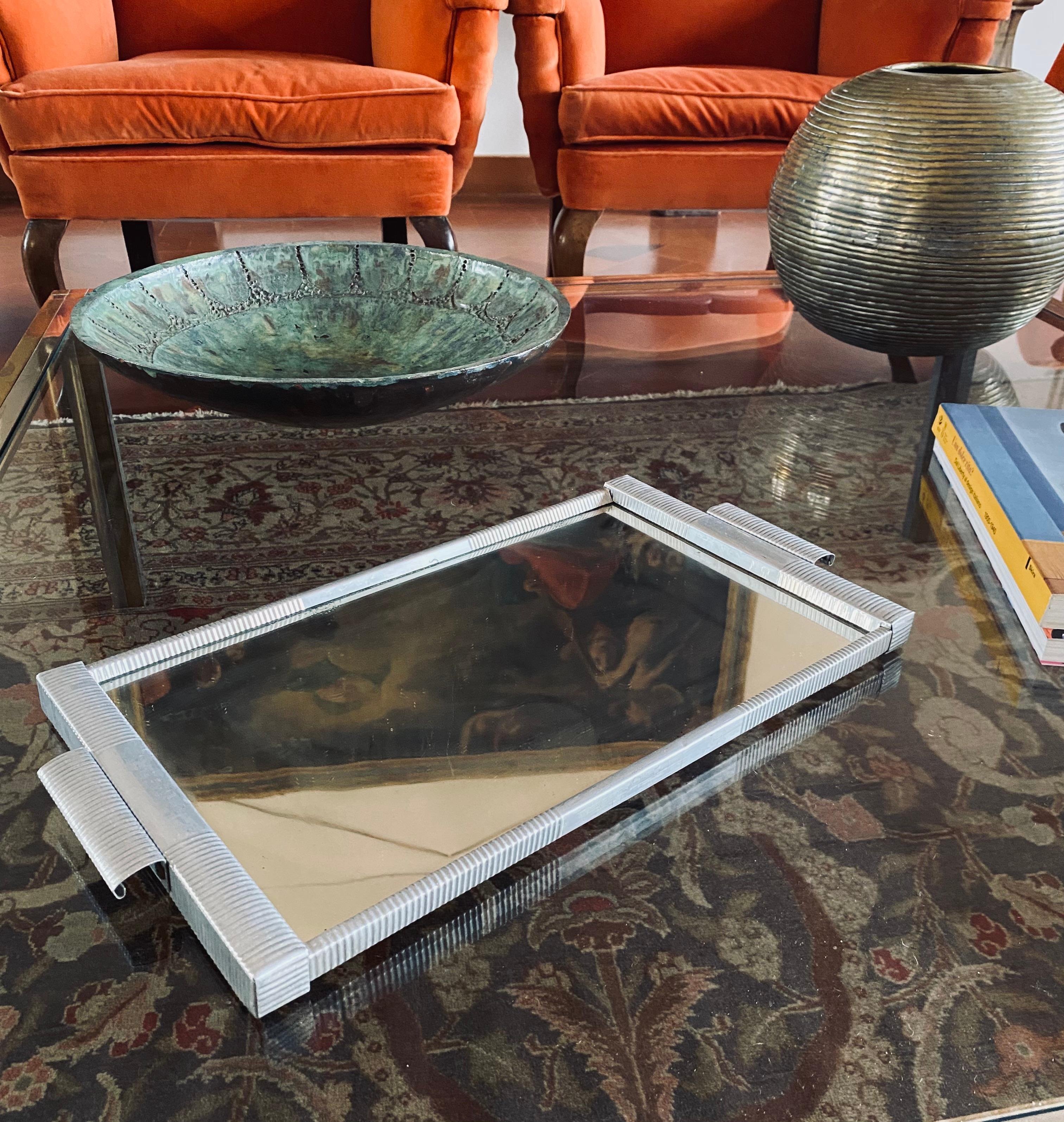 Art Deco mirrored tray, France 1930s In Excellent Condition In Firenze, IT