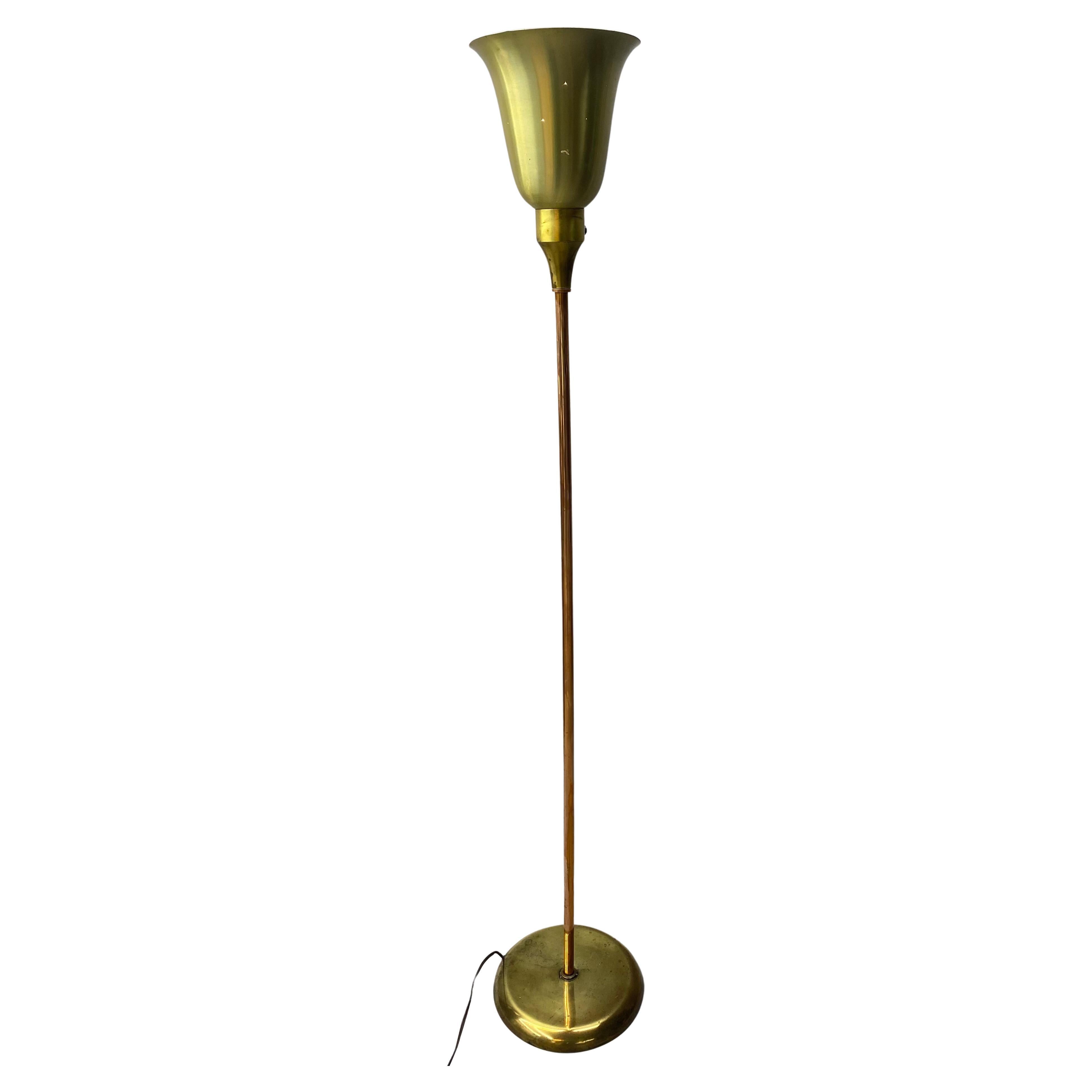 Art Deco Mixed Metals Floor Lamp