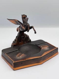 Art Deco Mobil Gas Pegasus Executive Ashtray