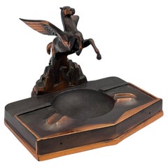 Art Deco Mobil Gas Pegasus Executive Ashtray