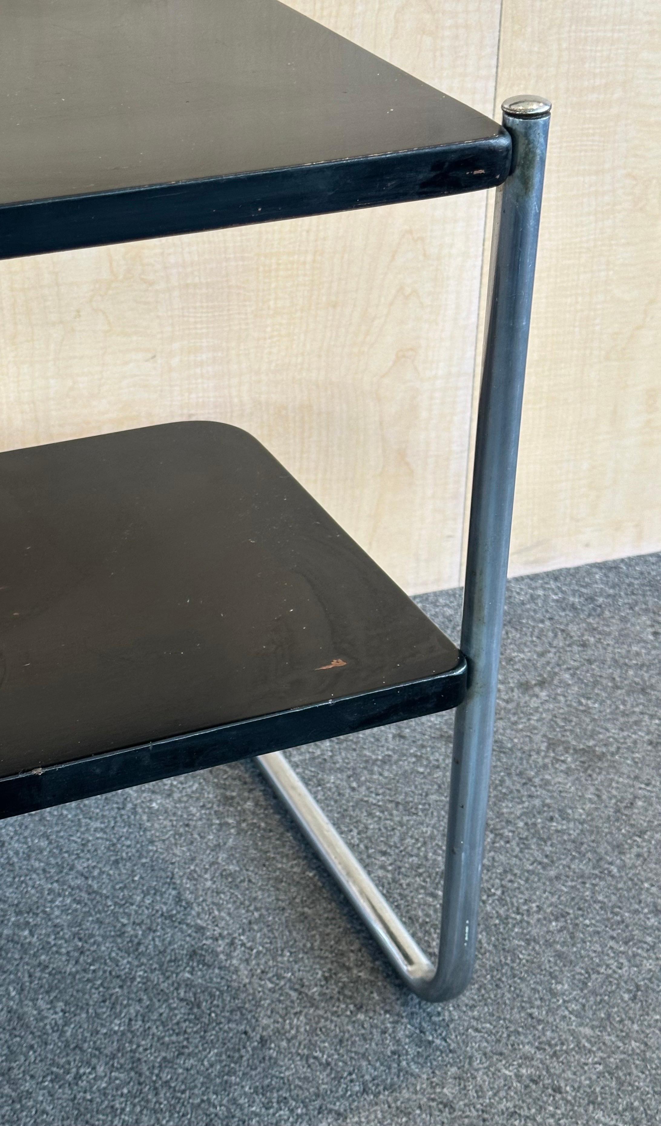 Art Deco Model 305 Chrome & Lacquer End Table by Wolfgang Hoffman for Howell Co. For Sale 5