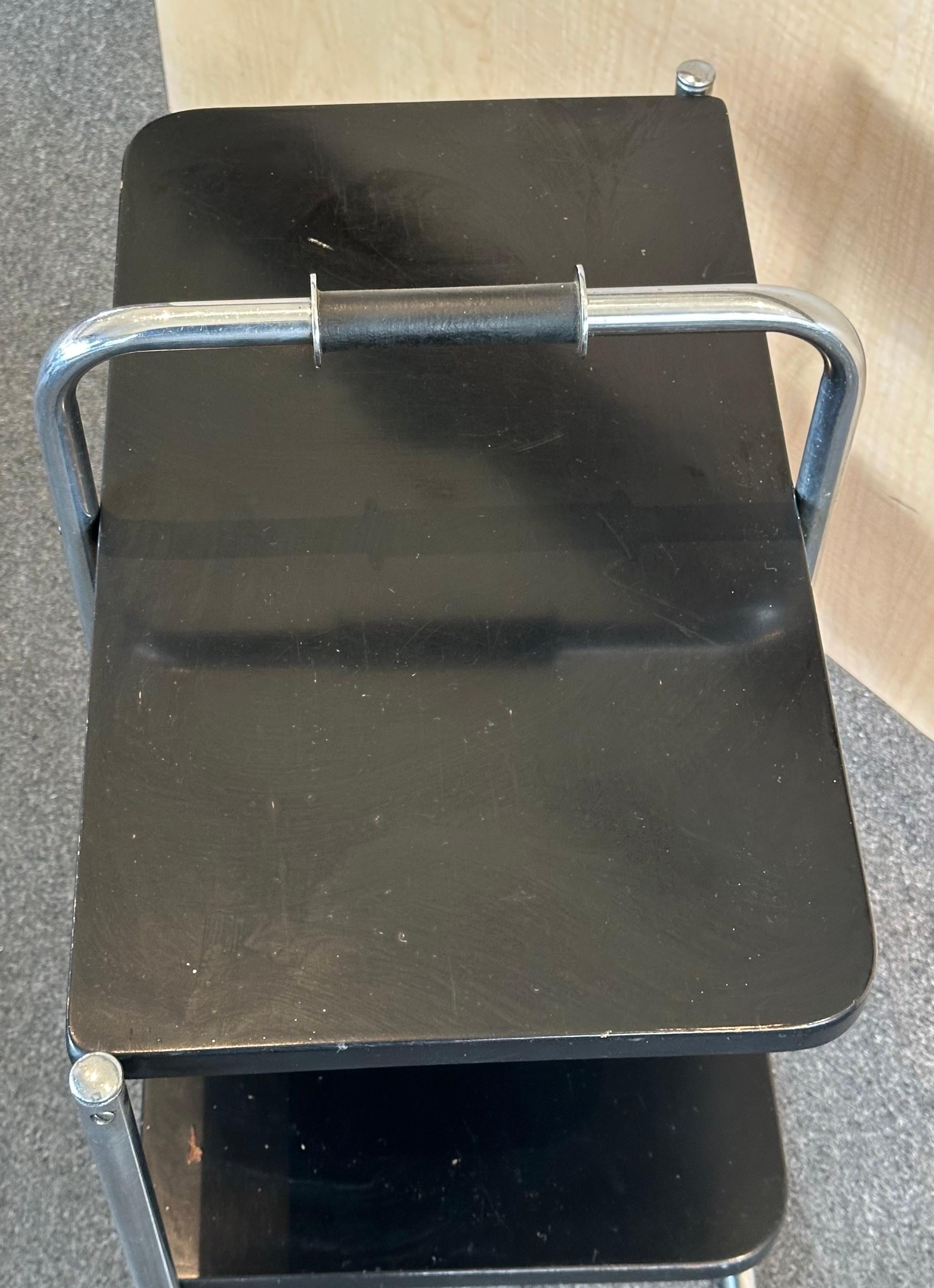 Art Deco Model 305 Chrome & Lacquer End Table by Wolfgang Hoffman for Howell Co. For Sale 6