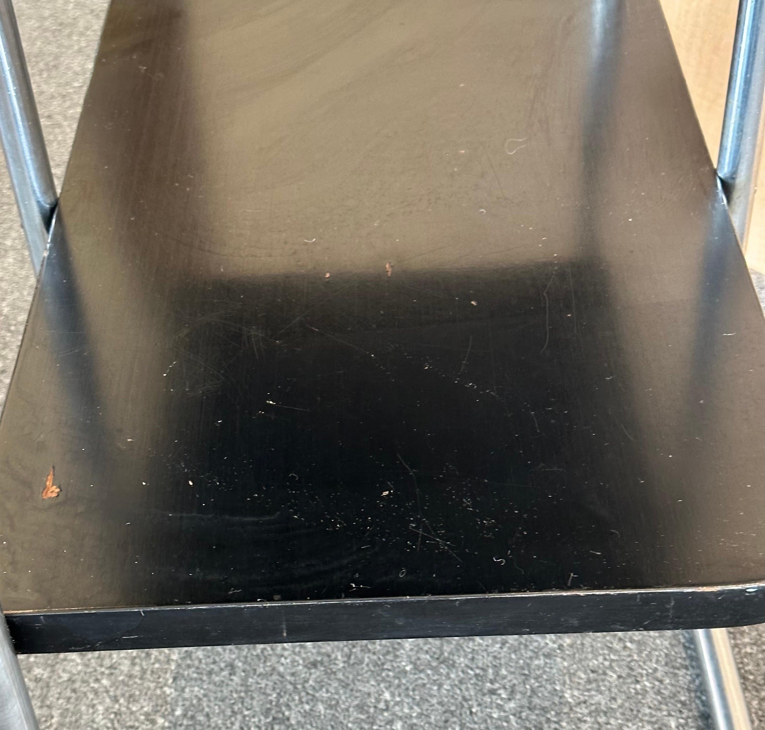 Art Deco Model 305 Chrome & Lacquer End Table by Wolfgang Hoffman for Howell Co. For Sale 7