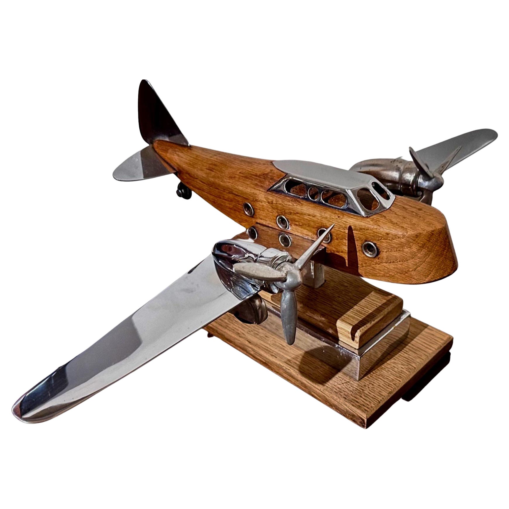 Art Deco Model of a Boeing Clipper Aeroplane Circa 1938-1942 French