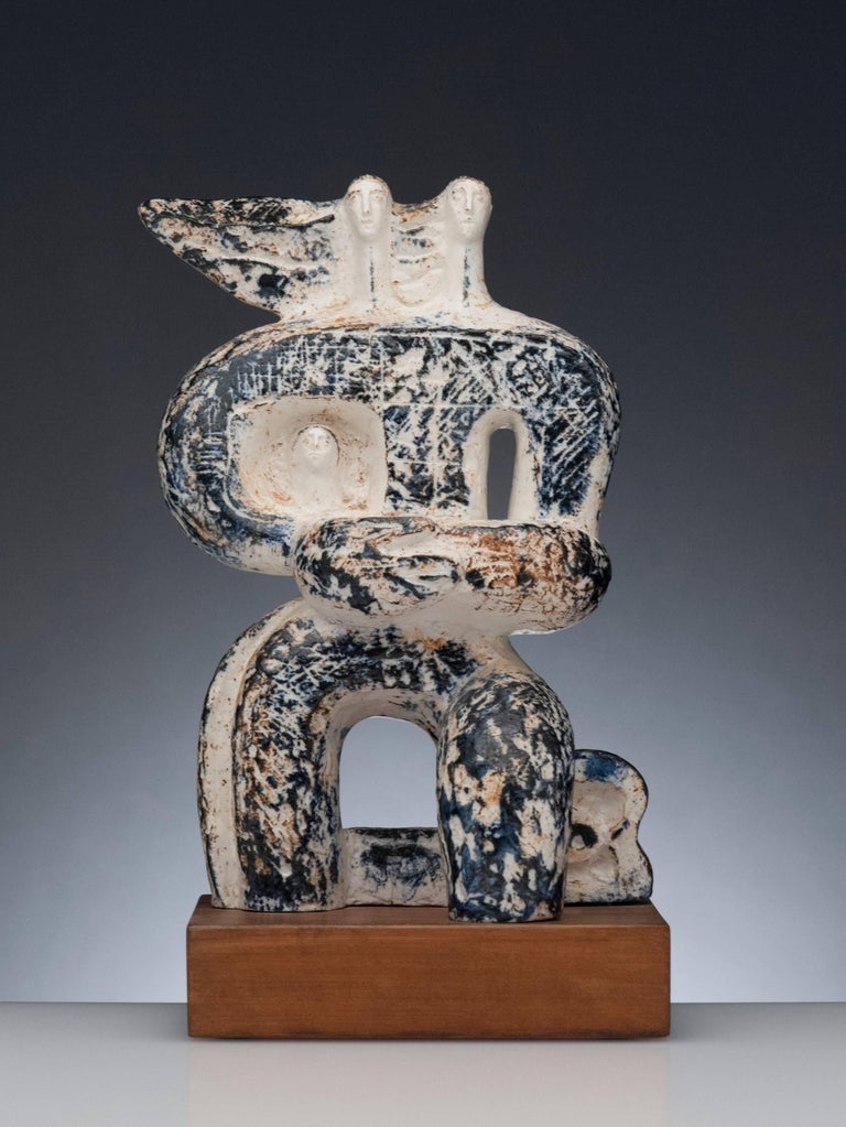 Art Deco Modern Abstract Figurative Ceramic Sculpture by Arnold Geissbuhler For Sale at 1stDibs