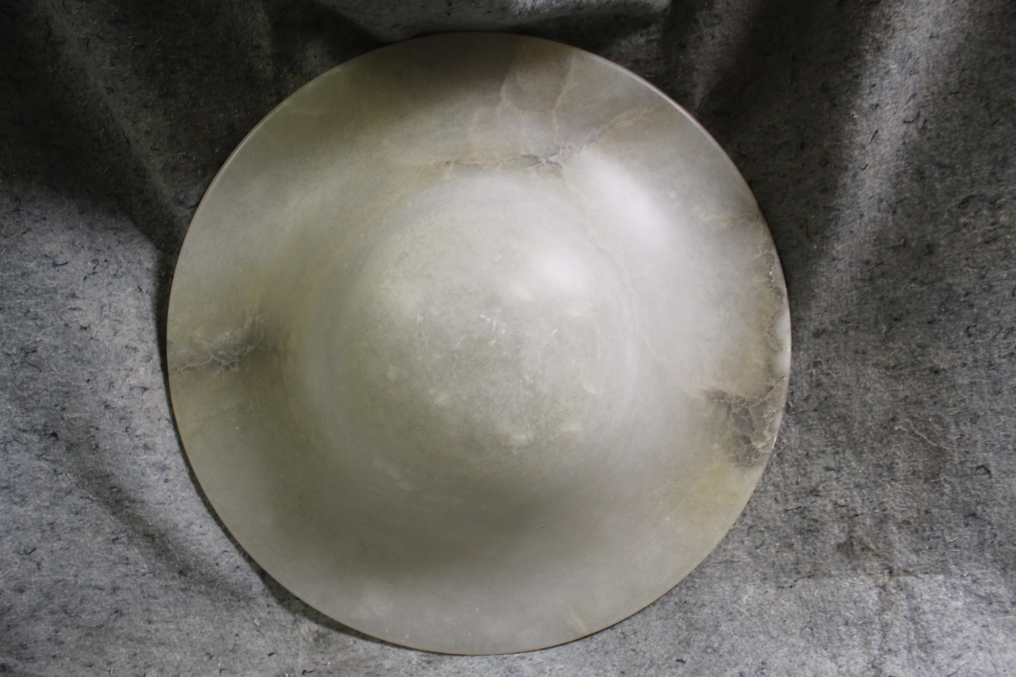 Machine-Made Art Deco /Modern Alabaster Chandelier Shade Only For Sale