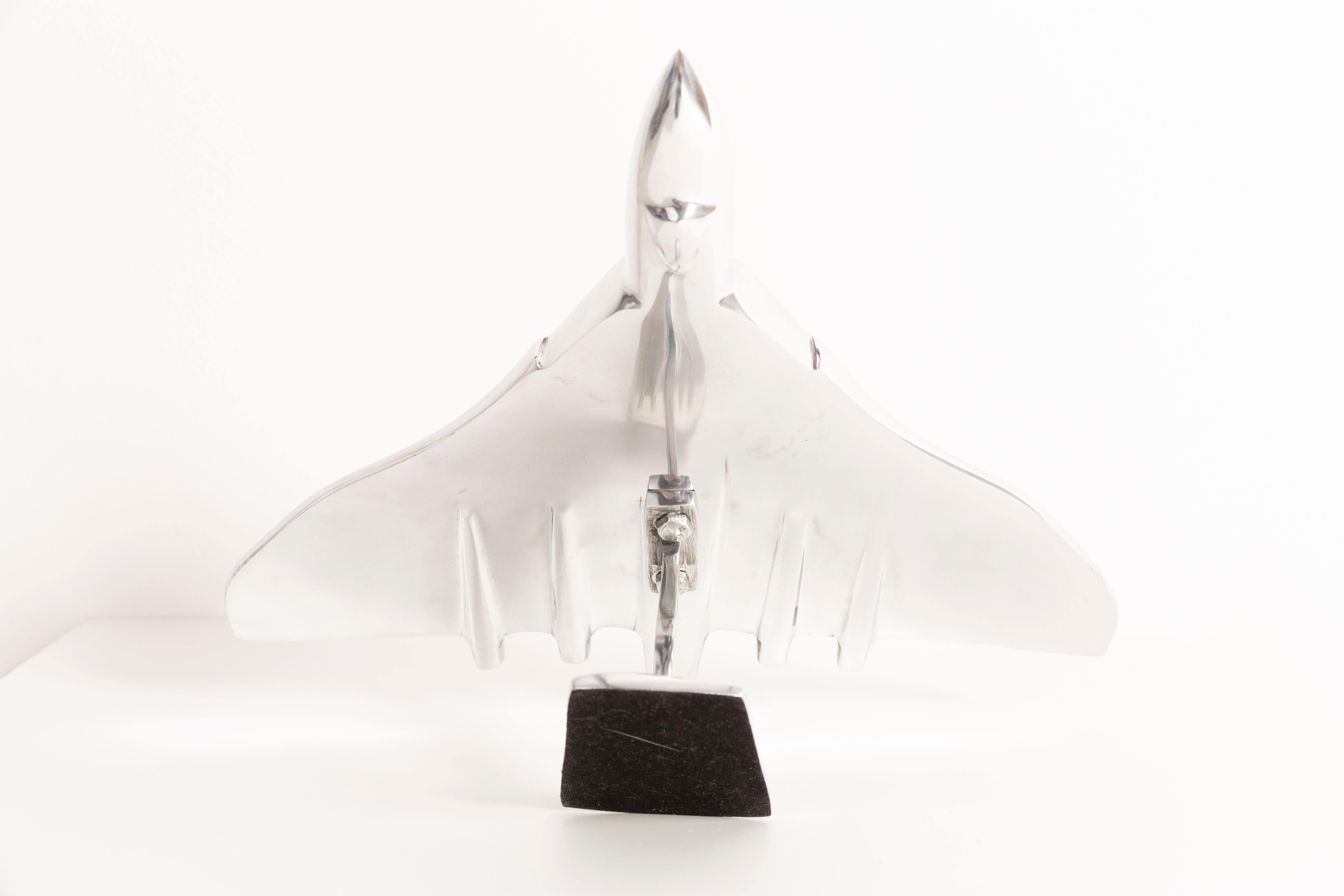 Art Deco, Modern Art, Airplane Metal Sculpture, Europe, 1960s 1