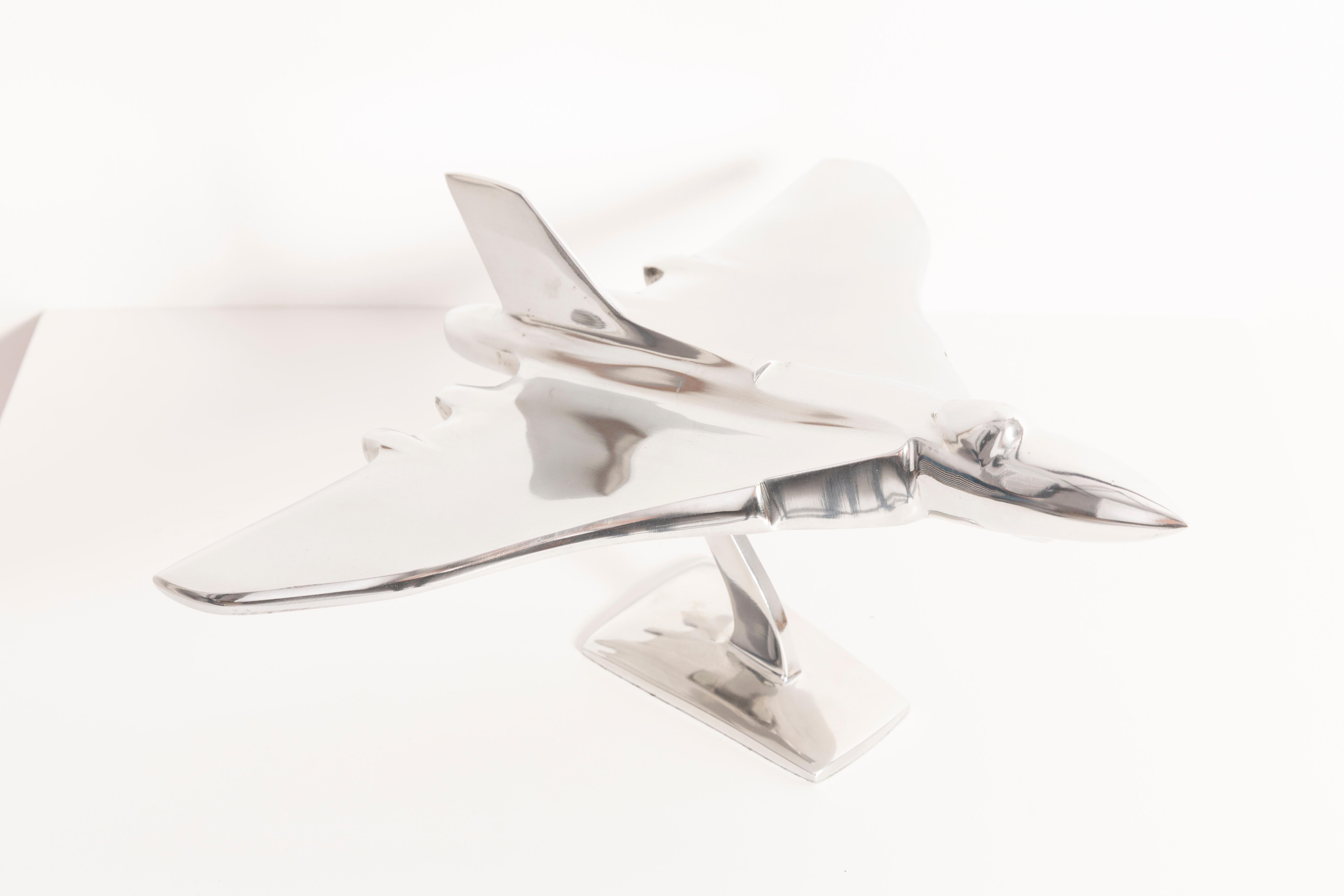 Art Modern airplane sculpture, Art Deco style, 1960s, produced in Germany, perfect original vintage condition. Only one unique piece.